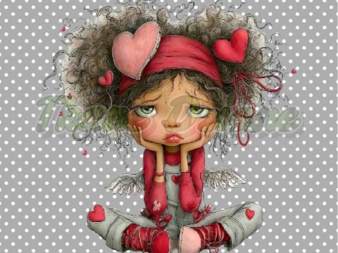 PANEL DRUKOWANY PROSTOKĄT WALENTYNKOWA DZIEWCZYNKA NR 2