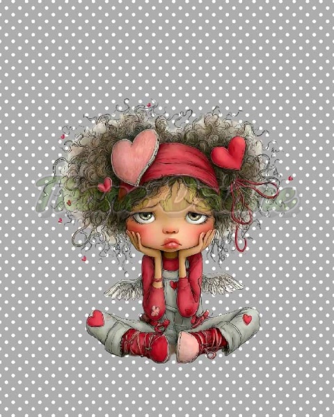 PANEL DRUKOWANY PROSTOKĄT WALENTYNKOWA DZIEWCZYNKA NR 2