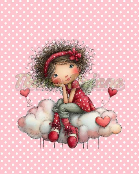 PANEL DRUKOWANY PROSTOKĄT WALENTYNKOWA DZIEWCZYNKA NR 3