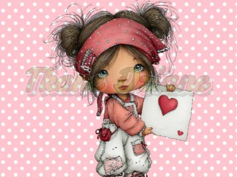 PANEL DRUKOWANY PROSTOKĄT WALENTYNKOWA DZIEWCZYNKA NR 4