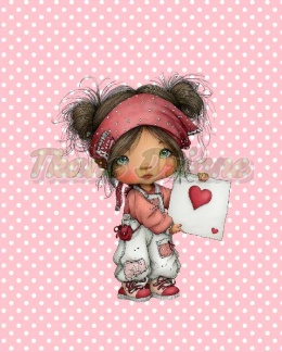 PANEL DRUKOWANY PROSTOKĄT WALENTYNKOWA DZIEWCZYNKA NR 4