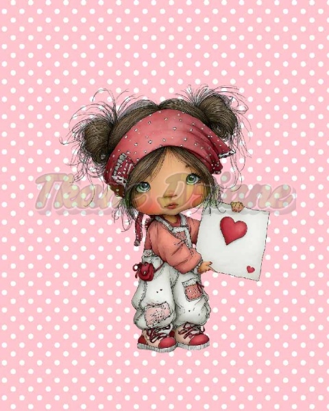 PANEL DRUKOWANY PROSTOKĄT WALENTYNKOWA DZIEWCZYNKA NR 4