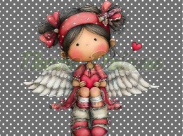 PANEL DRUKOWANY PROSTOKĄT WALENTYNKOWA DZIEWCZYNKA NR 5