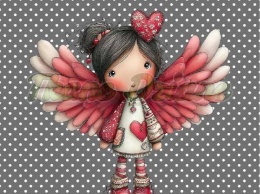 PANEL DRUKOWANY PROSTOKĄT WALENTYNKOWA DZIEWCZYNKA NR 6