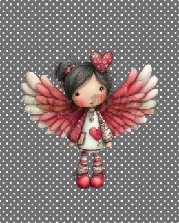 PANEL DRUKOWANY PROSTOKĄT WALENTYNKOWA DZIEWCZYNKA NR 6