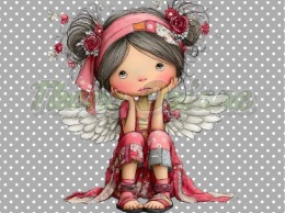 PANEL DRUKOWANY PROSTOKĄT WALENTYNKOWA DZIEWCZYNKA NR 7