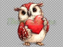 PANEL DRUKOWANY PROSTOKĄT WALENTYNKOWA SOWA NR 10