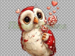 PANEL DRUKOWANY PROSTOKĄT WALENTYNKOWA SOWA NR 9