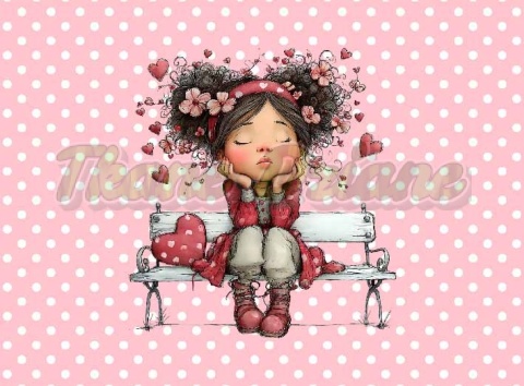 PANEL DRUKOWANY PROSTOKĄTNY POZIOMY/KOSMETYCZKA WALENTYNKOWA DZIEWCZYNA NR 1