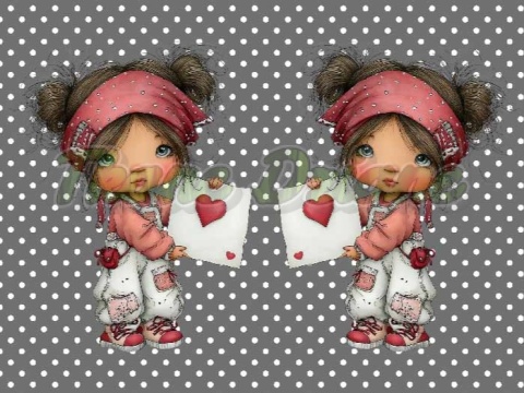 PANEL DRUKOWANY PROSTOKĄTNY POZIOMY/KOSMETYCZKA WALENTYNKOWA DZIEWCZYNA NR 6