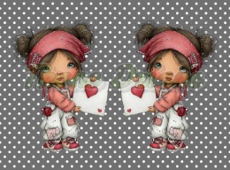 PANEL DRUKOWANY PROSTOKĄTNY POZIOMY/KOSMETYCZKA WALENTYNKOWA DZIEWCZYNA NR 6