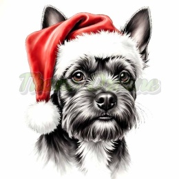 PANEL DRUKOWANY ŚWIĄTECZNY YORK SHIRE TERRIER NR 4