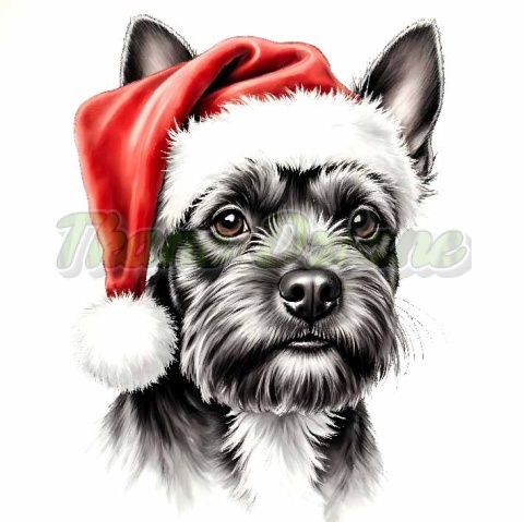 PANEL DRUKOWANY ŚWIĄTECZNY YORK SHIRE TERRIER NR 4