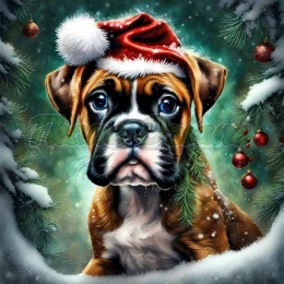 PANEL DRUKOWANY ŚWIĄTECZNY BOKSERI NR 13