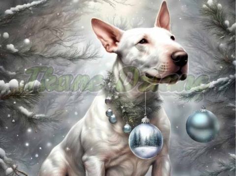 PANEL DRUKOWANY ŚWIĄTECZNY BULLTERRIER NR 22
