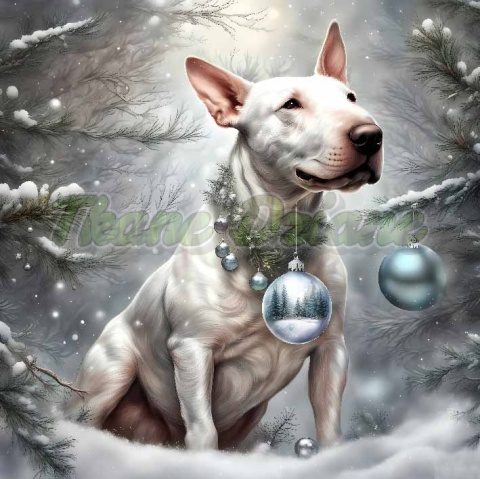 PANEL DRUKOWANY ŚWIĄTECZNY BULLTERRIER NR 22