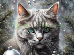 PANEL DRUKOWANY ŚWIĄTECZNY KOT NR 25