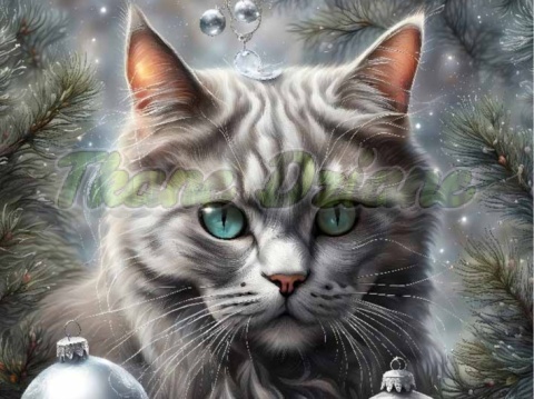 PANEL DRUKOWANY ŚWIĄTECZNY KOT NR 25