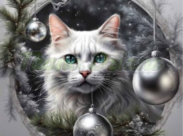 PANEL DRUKOWANY ŚWIĄTECZNY KOT NR 26