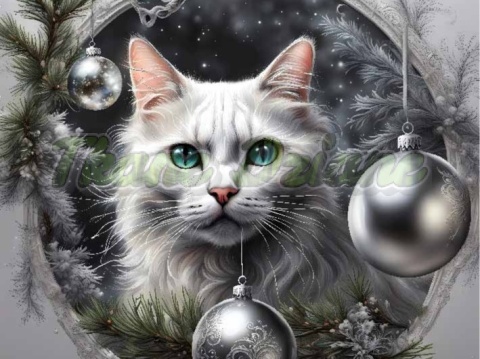 PANEL DRUKOWANY ŚWIĄTECZNY KOT NR 26