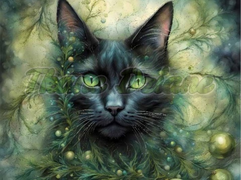 PANEL DRUKOWANY ŚWIĄTECZNY KOT NR 27