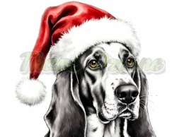 PANEL DRUKOWANY ŚWIĄTECZNY BASSET NR 2