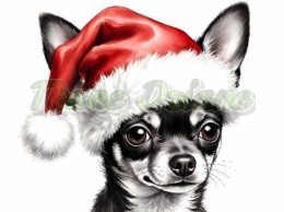 PANEL DRUKOWANY ŚWIĄTECZNY CHIHUAHUA NR 6