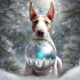 PANEL DRUKOWANY ŚWIĄTECZNY BULLTERRIER NR 21