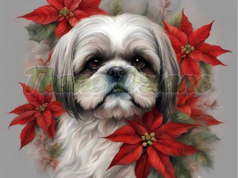 PANEL DRUKOWANY ŚWIĄTECZNY SHIH TZU NR 20