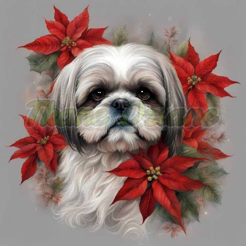 PANEL DRUKOWANY ŚWIĄTECZNY SHIH TZU NR 20