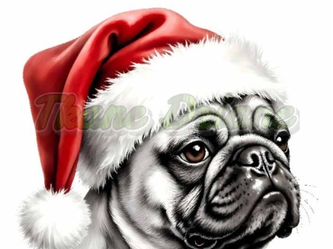 PANEL DRUKOWANY ŚWIĄTECZNY MOPS NR 1