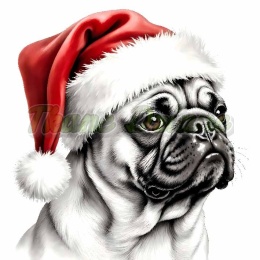 PANEL DRUKOWANY ŚWIĄTECZNY MOPS NR 1