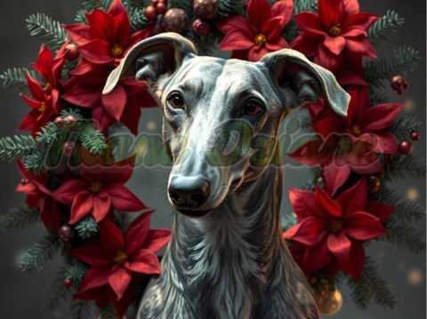 PANEL DRUKOWANY ŚWIĄTECZNY WHIPPET NR 6