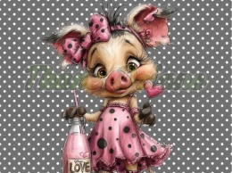 PANEL DRUKOWANY WALENTYNKOWA ŚWINKA NR 12