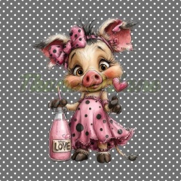 PANEL DRUKOWANY WALENTYNKOWA ŚWINKA NR 12