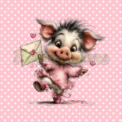 PANEL DRUKOWANY WALENTYNKOWA ŚWINKA NR 13