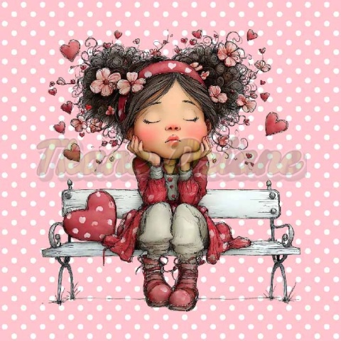 PANEL DRUKOWANY WALENTYNKOWA DZIEWCZYNKA NR 1