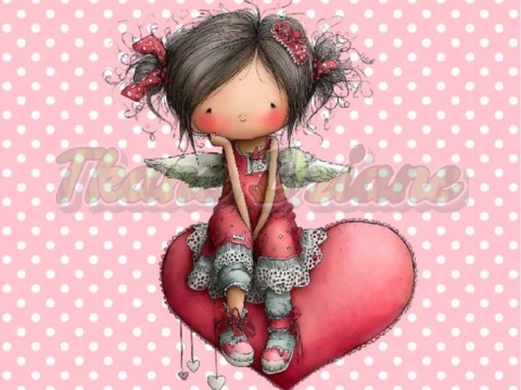 PANEL DRUKOWANY WALENTYNKOWA DZIEWCZYNKA NR 4