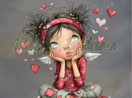 PANEL DRUKOWANY WALENTYNKOWA DZIEWCZYNKA NR 6