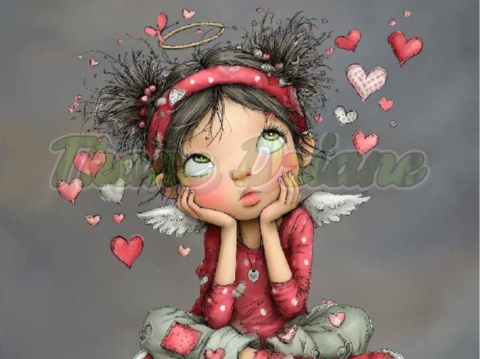 PANEL DRUKOWANY WALENTYNKOWA DZIEWCZYNKA NR 6