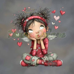 PANEL DRUKOWANY WALENTYNKOWA DZIEWCZYNKA NR 6