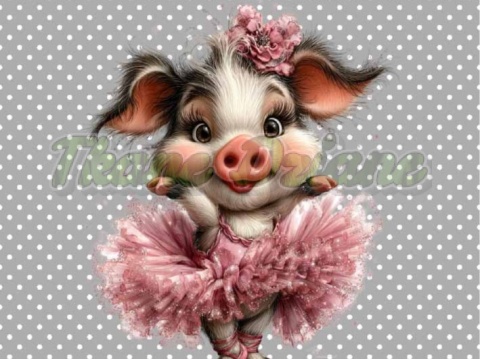 PANEL DRUKOWANY WALENTYNKOWA ŚWINKA NR 14