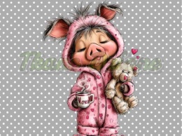 PANEL DRUKOWANY WALENTYNKOWA ŚWINKA NR 15