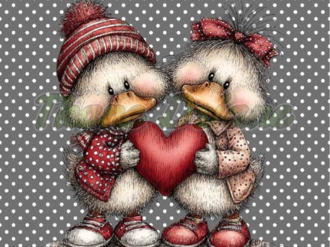 PANEL DRUKOWANY WALENTYNKOWE KACZORY NR 16