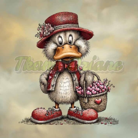 PANEL DRUKOWANY WALENTYNKOWE KACZORY NR 17