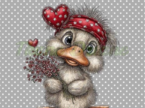 PANEL DRUKOWANY WALENTYNKOWE KACZORY NR 18