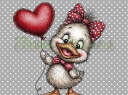 PANEL DRUKOWANY WALENTYNKOWE KACZORY NR 19