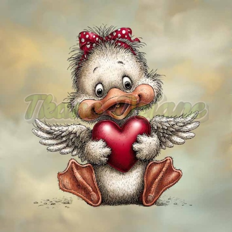 PANEL DRUKOWANY WALENTYNKOWE KACZORY NR 20