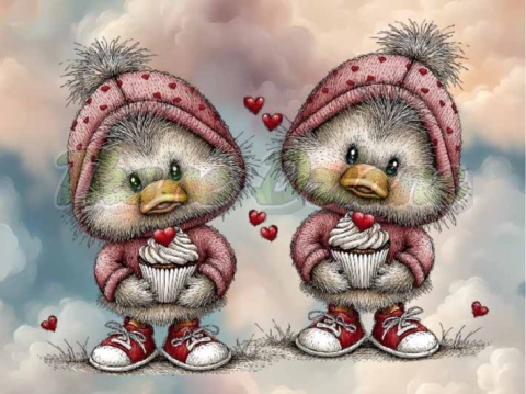 PANEL DRUKOWANY WALENTYNKOWE KACZORY NR 21