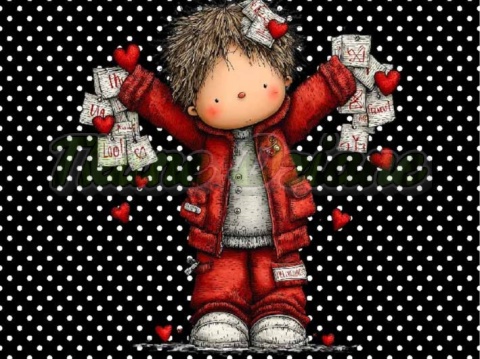 PANEL DRUKOWANY WALENTYNKOWY CHŁOPIEC NR 4